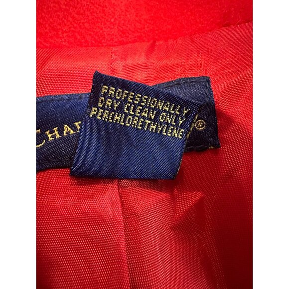 Vintage Charter Club Red Wool Cashmere Angora Blazer Women’s 12 – Lined - Picture 3 of 11